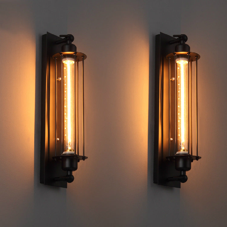 Retro wrought iron flute wall lamp (Industrial style)