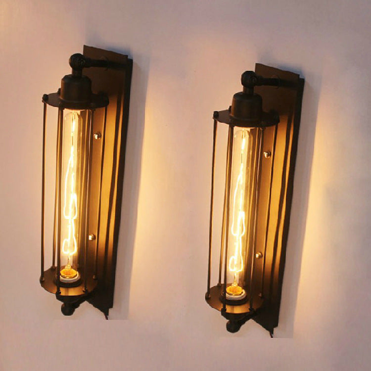 Retro wrought iron flute wall lamp (Industrial style)