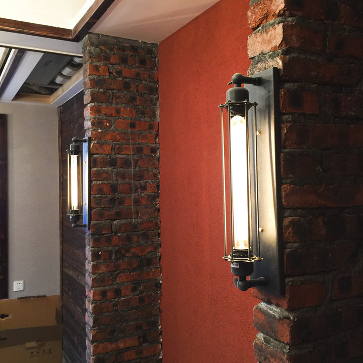 Retro wrought iron flute wall lamp (Industrial style)