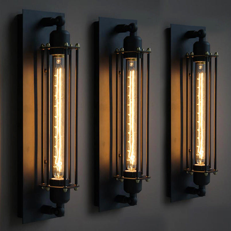 Retro wrought iron flute wall lamp (Industrial style)