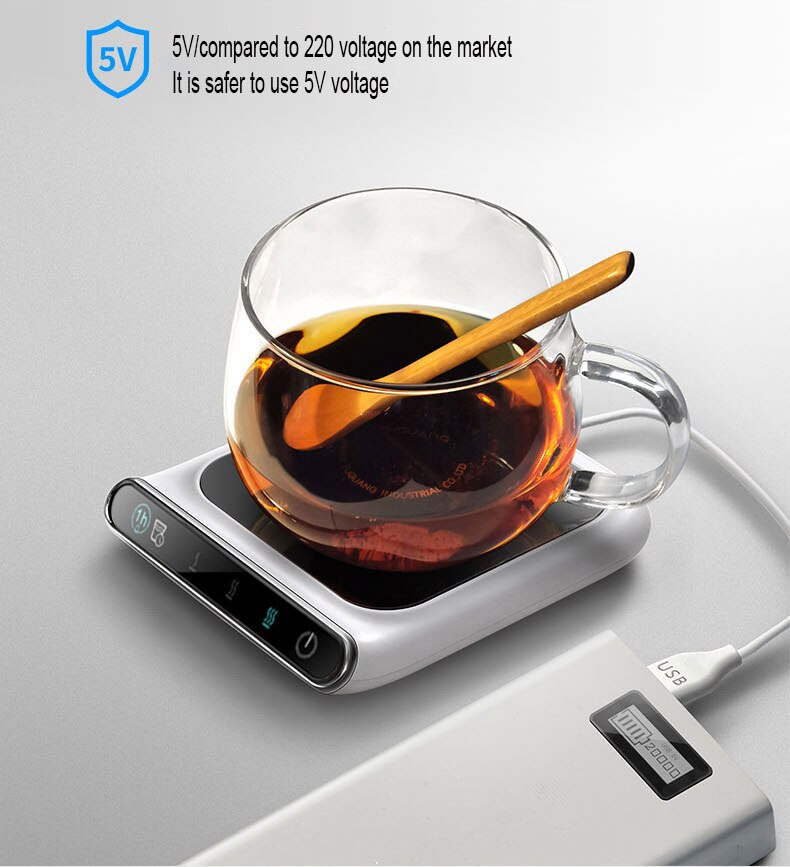 Coffee Mug Warmer - USB Constant Temperature Coaster with 3-Gear